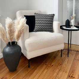 Zickzack Schwarzweißmuster Kissen