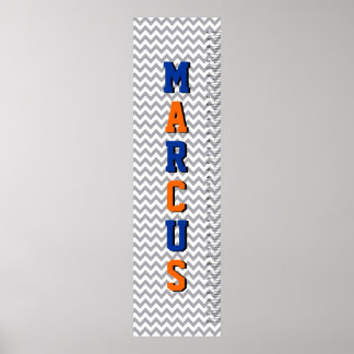 Zickzack Sechsbuchstabenwachstumsdiagramm Poster
