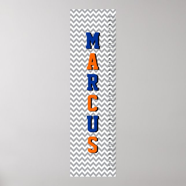 Zickzack Sechsbuchstabenwachstumsdiagramm Poster (Vorne)