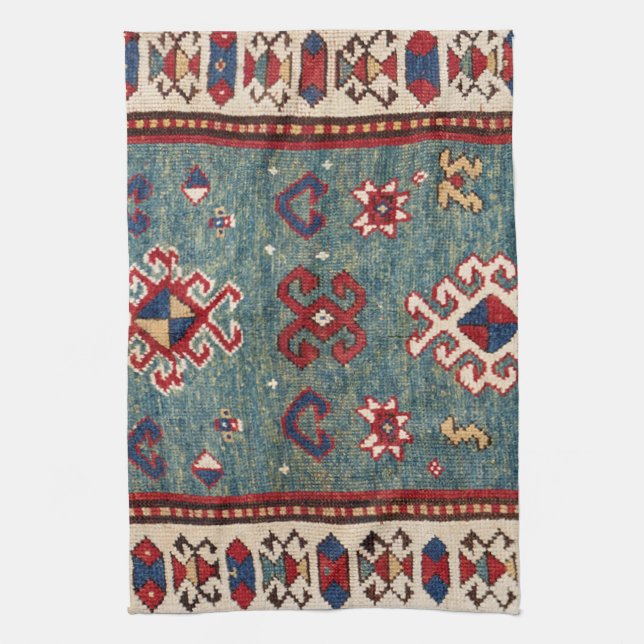 Zickzack Sterne :: 19. Jh. Geschirrtuch (Vertikal)