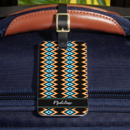 Zickzack strahlender Sommer und Individuelle Name Gepäckanhänger