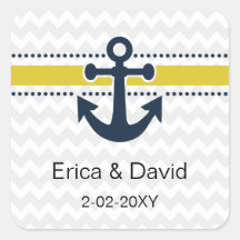 Zickzack Streifen, Anker, nautische Umschläge Sieg