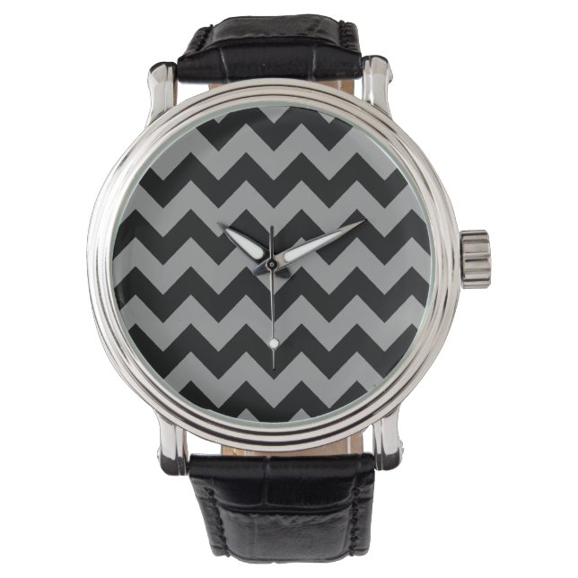 Zickzack Streifen Armbanduhr (Vorderseite)