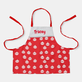 Zickzack Streifen auf roten Streifen Schürze