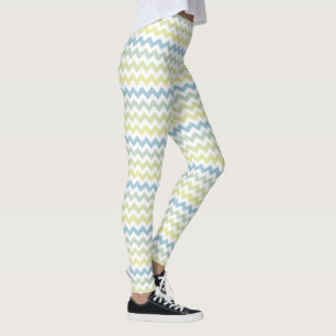 Zickzack Streifen in Pastellfarben Leggings