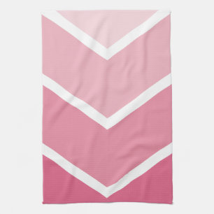 Zickzack Streifen in Rosa Ombré Handtuch