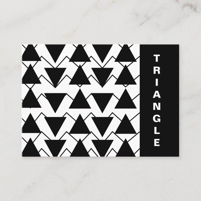 Zickzack Streifen in Schwarz und Weiß Visitenkarte (Vorderseite)