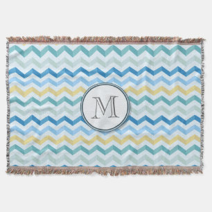 Zickzack Streifen mit Monogramm Decke