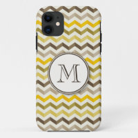 Zickzack Streifen mit rundem Monogramm