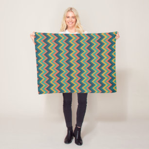 Zickzack-Streifen Wasserfarben Fleece-Decke Fleecedecke
