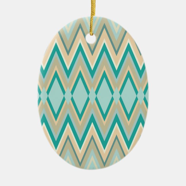 Zickzack-Telefone diagonal Keramikornament (Vorne)