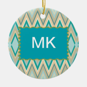 Zickzack-Telefone diagonal Keramikornament