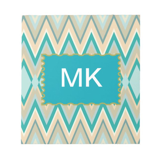 Zickzack-Telefone diagonal Notizblock (Vorderseite)