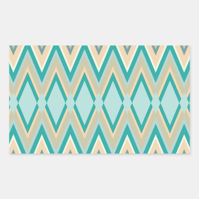 Zickzack-Telefone diagonal Rechteckiger Aufkleber (Vorderseite)