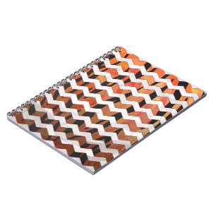 Zickzack Tiger Hot orange und Black Print Notizblock