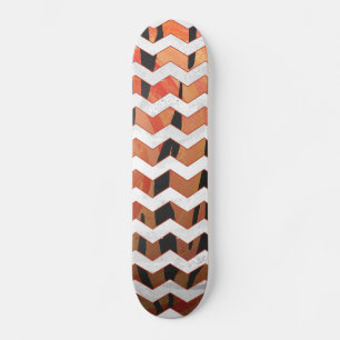 Zickzack Tiger Hot orange und Black Print Skateboard