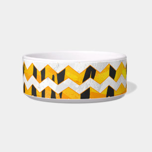 Zickzack Tiger Schwarz/Orange-Print Napf