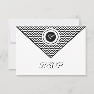 Zickzack UAWG Schwarz/Weiß RSVP Karte