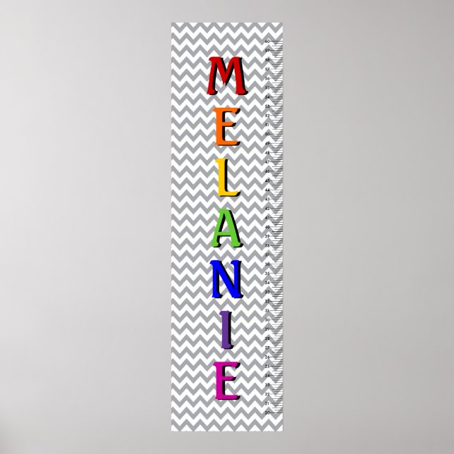 Zickzack Übersicht über das Namenswachstum von sie Poster (Vorne)