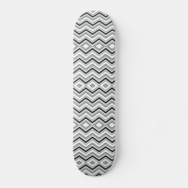 Zickzack und Diamanten Skateboard (Vorderseite)