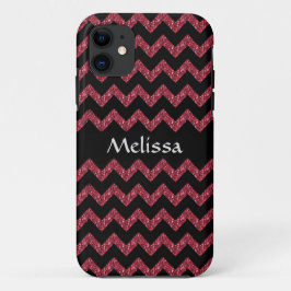 Zickzack-Vorlage für Roten Glitzer Case-Mate iPhone Hülle