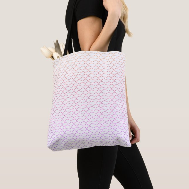 Zickzack Wave Muster Texture Tote Bag (Von Nahem)