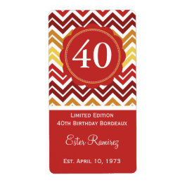 Zickzack Weinetikett (375 ml)