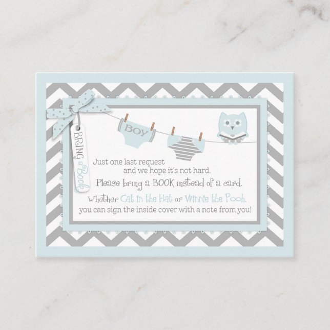 Zickzack Windeln Krawatte Jumper Owl Bringen Sie d Begleitkarte (Vorderseite)