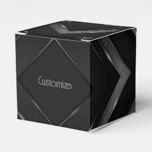 Zickzack Würfel aus Schwarz und Grau Geschenkschachtel