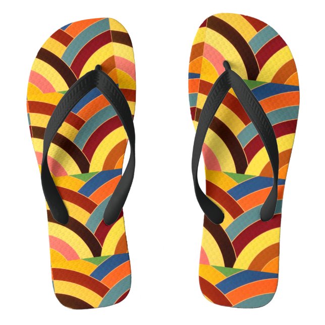 Zickzack Zackenbild Flip Flops (Fußbett)
