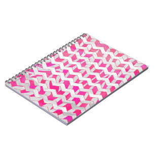 Zickzack Zebra in Pink und Weiß Notizblock