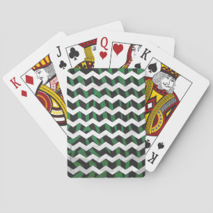 Zickzack Zebra-Schwarz- und Gründrucke Spielkarten