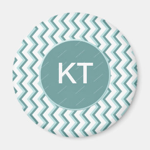 Zickzack Zickzack-Muster im tadellosen Grün Magnet