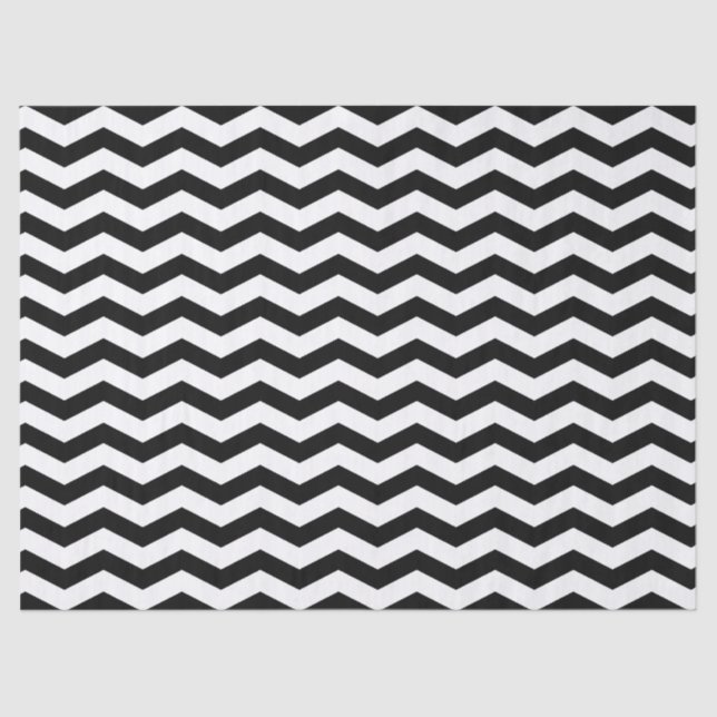 Zickzack Zickzack-Schwarzweiss-Seidenpapier Seidenpapier (Vorderseite)