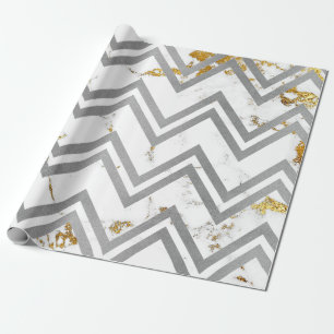 Zickzack Zickzack silbernes Geschenkpapier