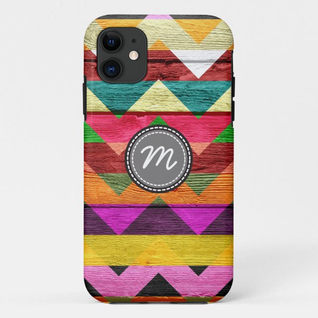 Zickzack Zickzackmuster #3 von Wood aztec Case-Mate iPhone Hülle (Rückseite)