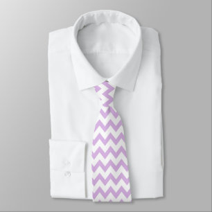 Zickzack Zig Zag Muster Chic Lilac White Scandi Krawatte