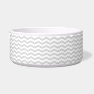 Zickzack Zig-Zag-Muster in klassischem Lt Gray Whi Napf