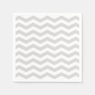 Zickzack Zig-Zag-Muster in klassischem Lt Gray Whi Serviette