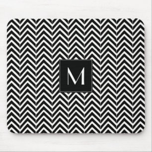 Zickzack Zig Zag Muster Monogramm Mousepad