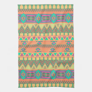 Zickzack Zig Zag Tribal Aztec Ikat Muster Handtuch