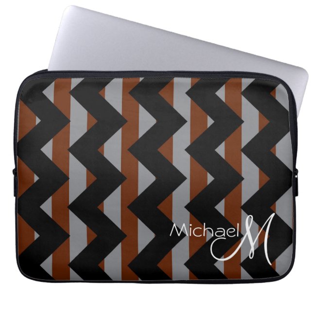 Zickzack Zigzag-Monogram Laptopschutzhülle (Vorderseite)