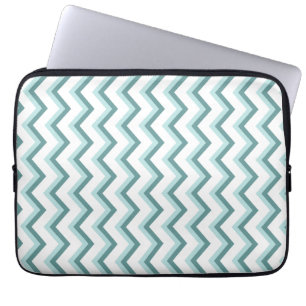 Zickzack ZigZag Muster in Mint Green Laptopschutzhülle