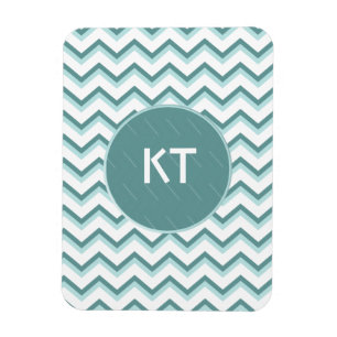 Zickzack ZigZag Muster in Mint Green Magnet