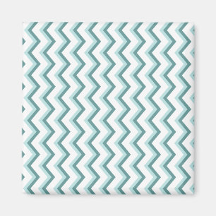 Zickzack ZigZag Muster in Mint Green Magnet