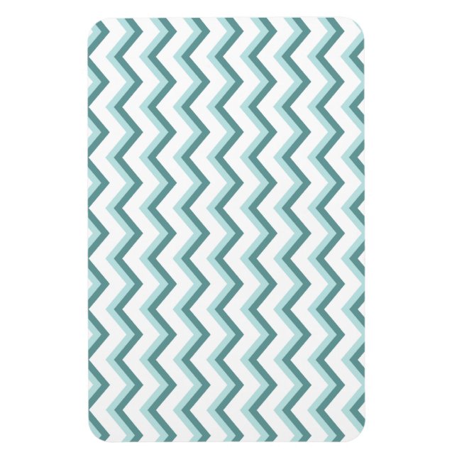 Zickzack ZigZag Muster in Mint Green Magnet (Vertikal)