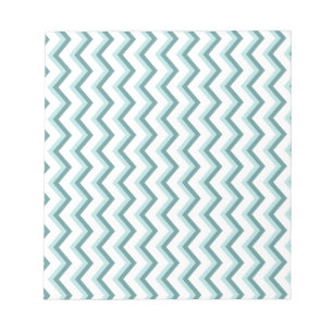 Zickzack ZigZag Muster in Mint Green Notizblock