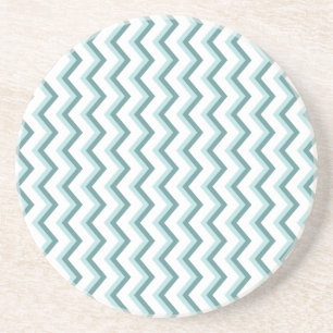 Zickzack ZigZag Muster in Mint Green Untersetzer