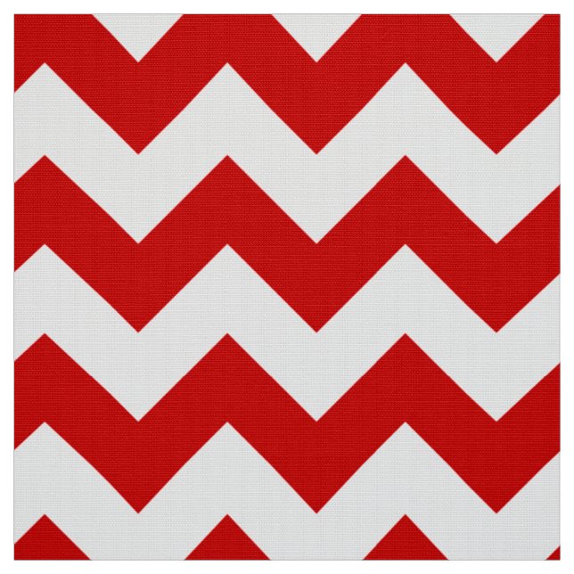 Zickzack Zigzag-Muster in Rot und Weiß Stoff (Muster)