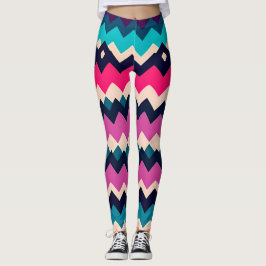 Zickzack Zigzag-Muster Leggings